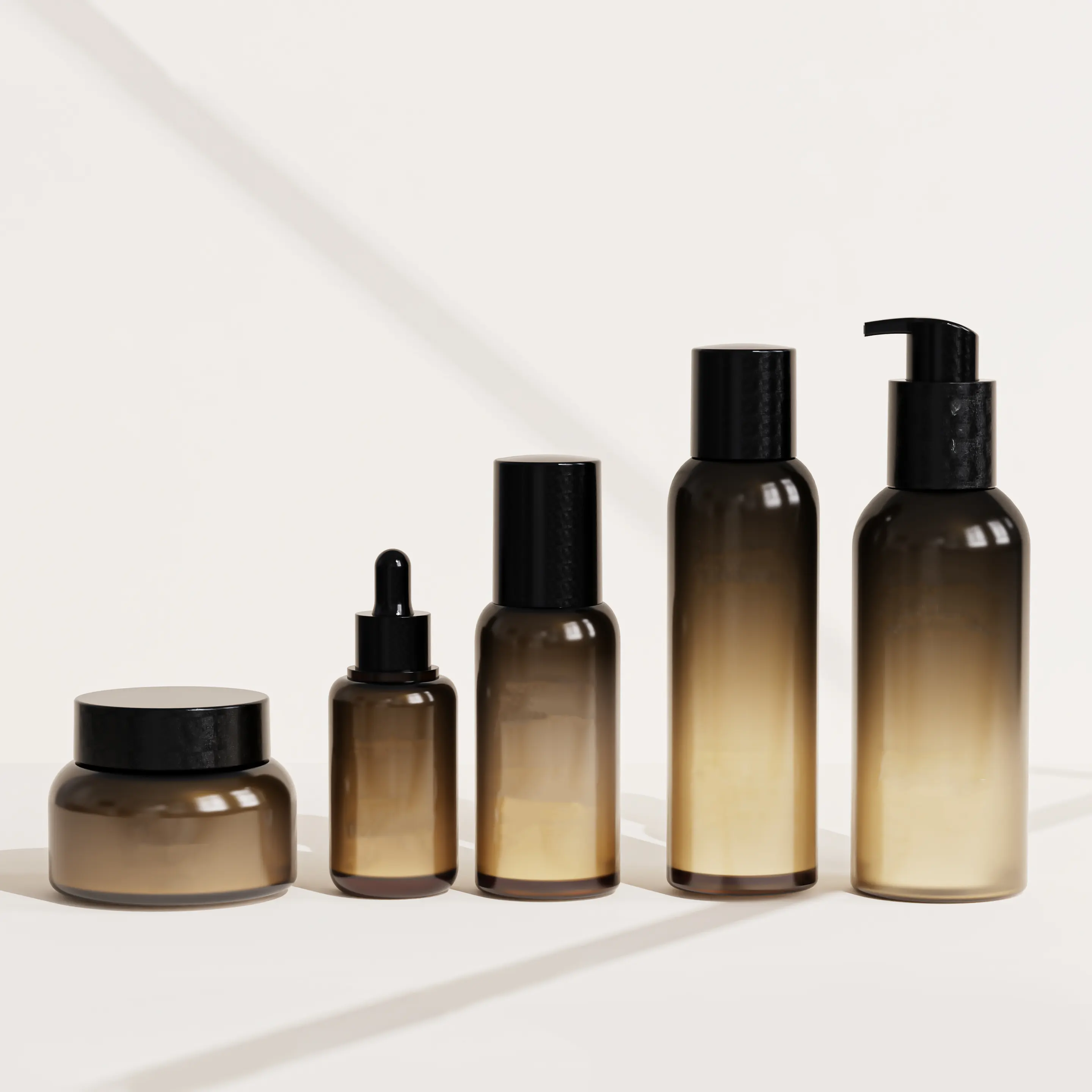 PureStack Series – Transparent Cosmetic Storage Bottles