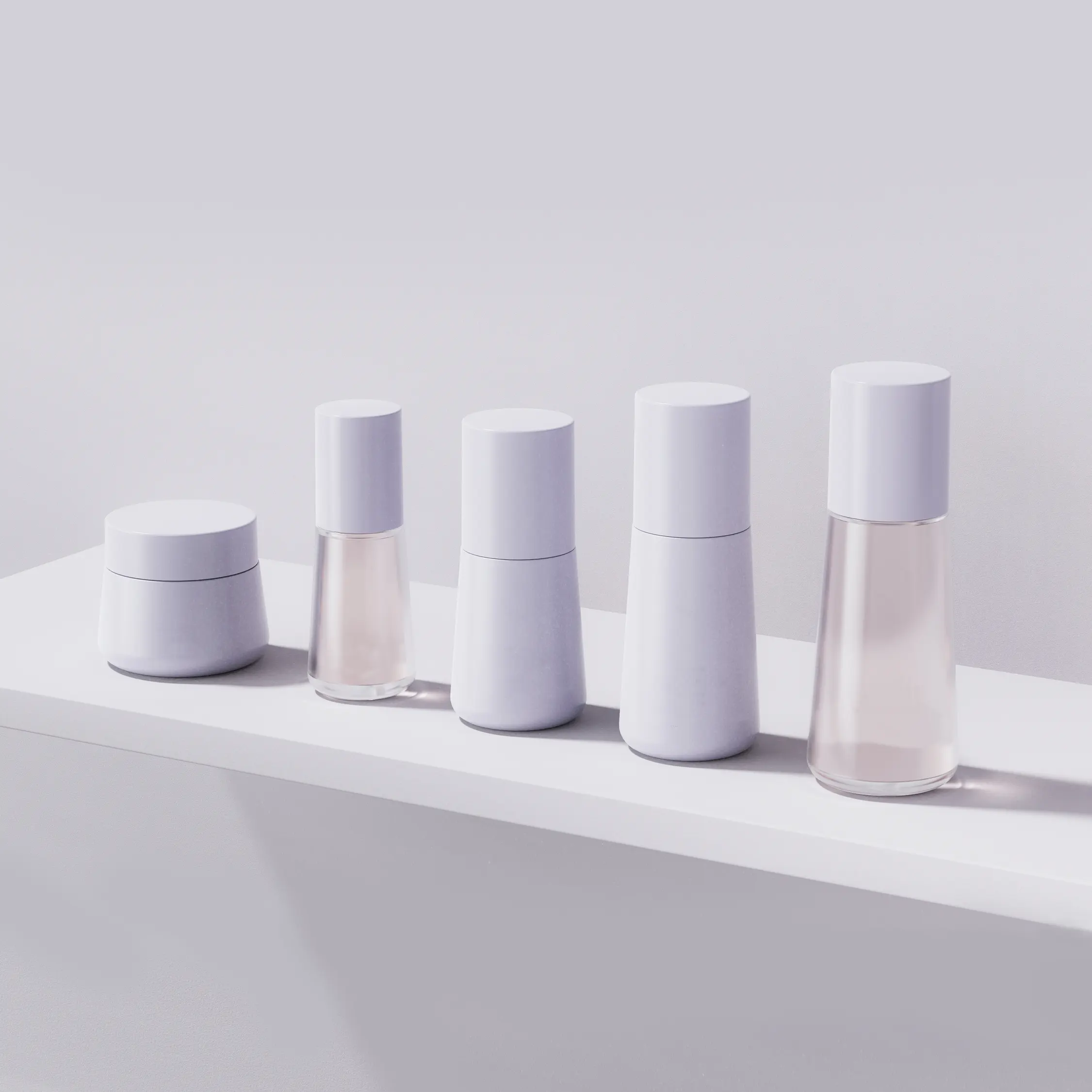 GlowCaps Collection – Sleek Cream Jar Containers